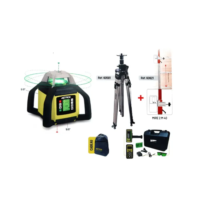 Pack Niveau Bravo laser Rotatif Incligrad 2 Green - METRICA 89323