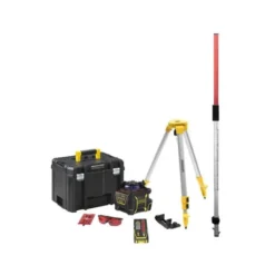 Pack niveau laser rotatif FatMax RL600L piles alcalines rouge portée 60m - STANLEY 77222-1