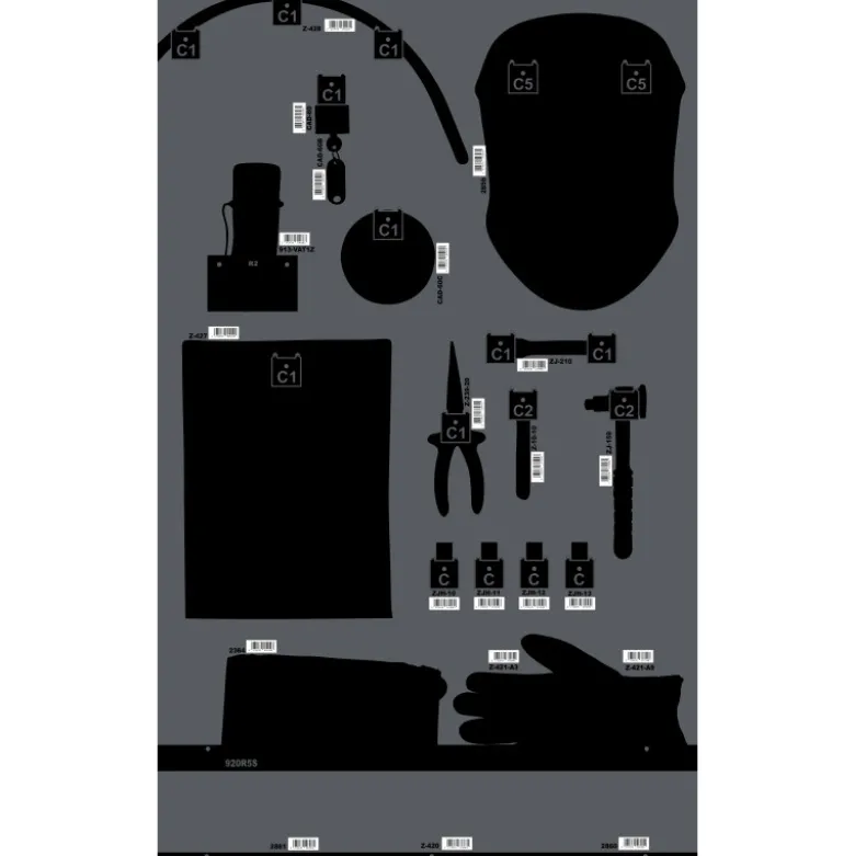 Panneau Hybride Vide Avec Serigraphie Et Crochets SAM Outillage - PAN-HYB-N