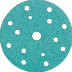 Papier Abrasive ''Green'' D150mm - 15 Trous 100 pcs SAM Outillage