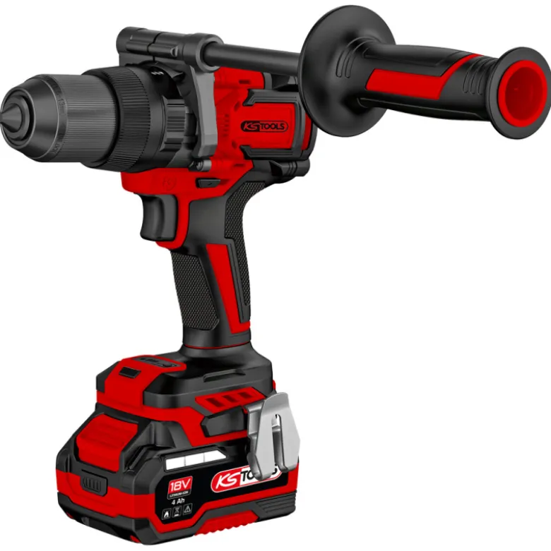 Perceuse-Visseuse Brushless en Coffret, 2 Batteries 18V 4Ah KS TOOLS - 515.4730F