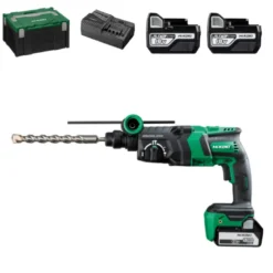 Perfo-burineur SDS+ 18V 26mm - Avec 2 batteries et chargeur + 1 mandrin offert HIKOKI - DH18DPCWPZ