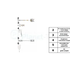Pièces détachées pour pistolet de peinture CAR G04LVW - Prevost - PIECESCAR G04LVW