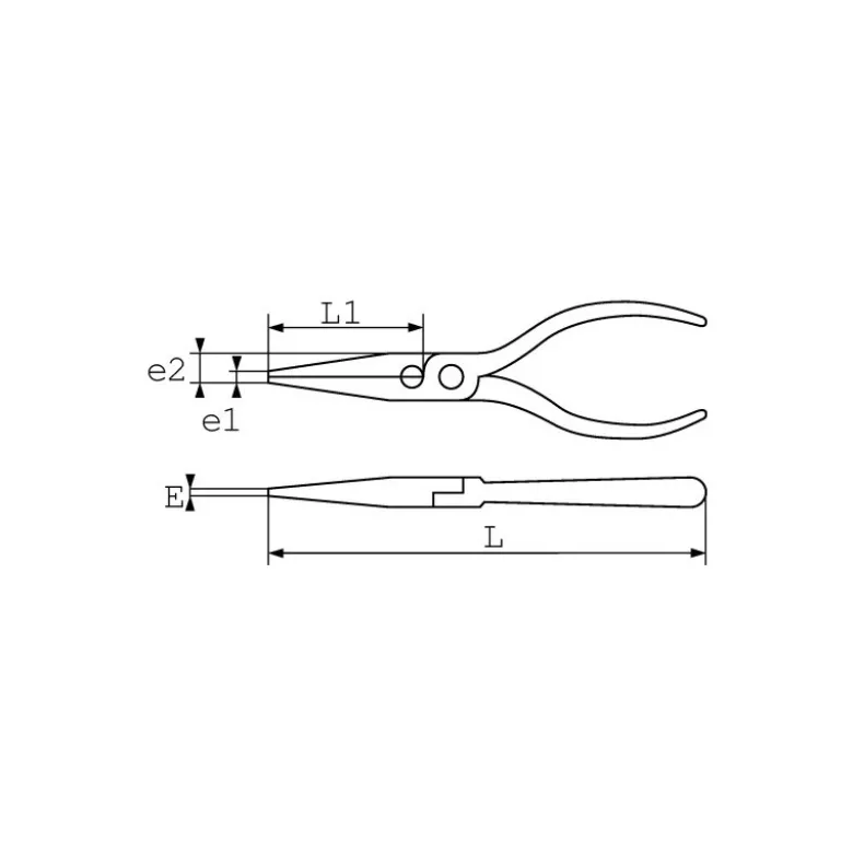 Pince Bec Demi Rond Droit Bimat 160 Mm Avec Clip Inox Fme SAM Outillage - 237-16G-FME