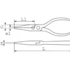 Pince Bec Demi Rond Droit 280 mm Extra Longue SAM Outillage - 237-28CP