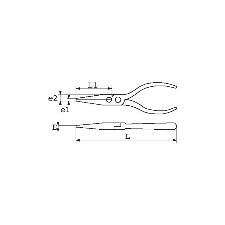 Pince Bec 1/2'' Ressort 200 mm Clip Inox Fme SAM Outillage - 237-R20G-FME