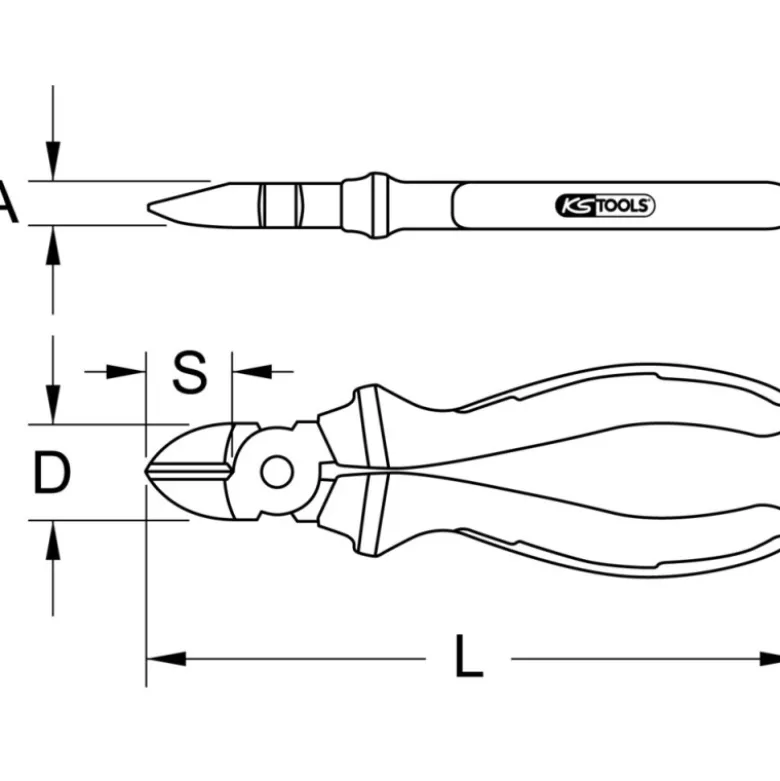 Pince Coupante Isolée 1000v KS TOOLS