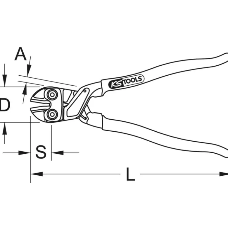 Pince coupe câbles diamètre de coupe max 2.8 mm - KS TOOLS 118.0015