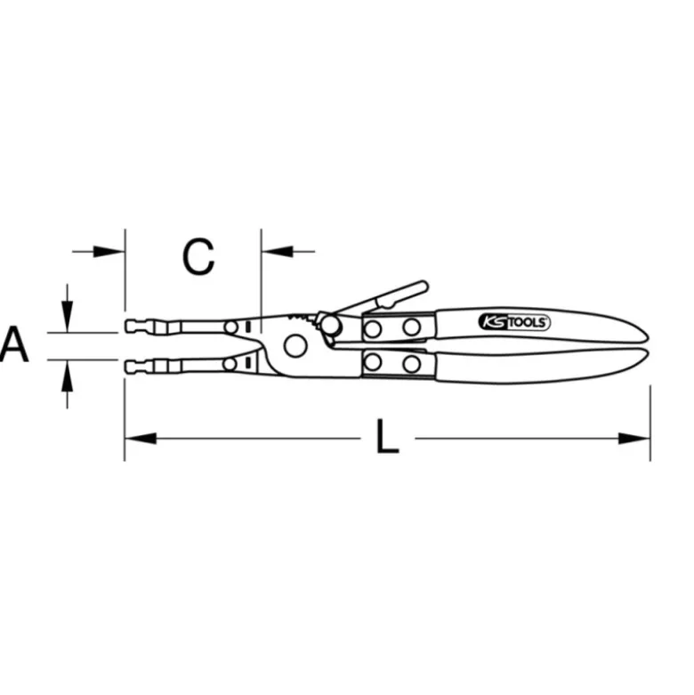 Pince de maintien de câbles pour soudure KS TOOLS 115.1052
