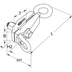 Pince de traction standard à deux sens de direction 245 mm KS TOOLS 140.2410