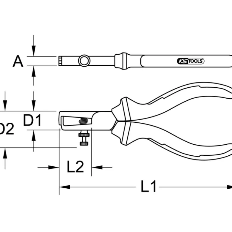 Pince à dénuder ERGOTORQUE L180 mm KS TOOLS 115.1014