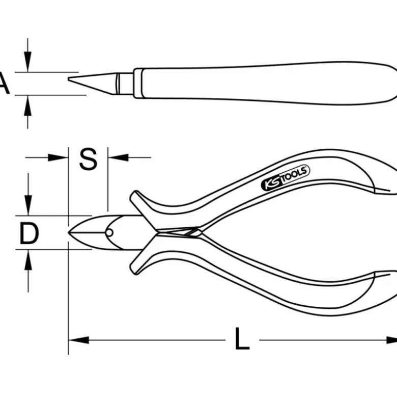 Pince Electronique Coupante Diagonale KS TOOLS 500.7024