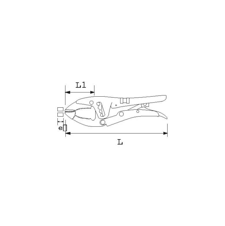 Pince-Etau Grande Capacite 250 Mm Avec Clip Inox Fme SAM Outillage - 212-25-FME