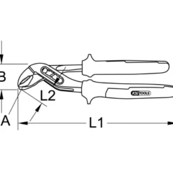 Pince multiprises gainée, 10'', 0-36 mm KS TOOLS 115.2001