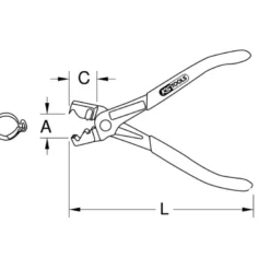 Pince pour collier Clic KS TOOLS 115.1045