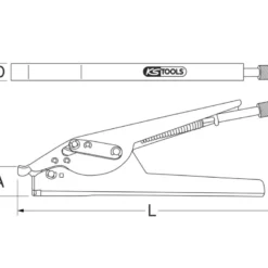 Pince pour colliers plastiques 2,4 à 13mm KS TOOLS 115.1027