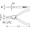 Pinces à circlips intérieur droites, poignées gainées de PVC KS TOOLS