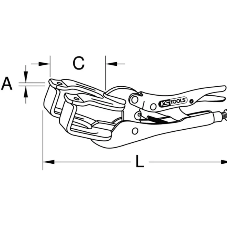 Pinces étaux en U pour soudures, KS Tools