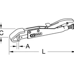 Pince étau Mâchoire à bec pour carrossier KS TOOLS 115.1083