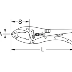Pince étau 250mm à crémaillère à mors orientables - Pro 9 KS TOOLS 115.1038