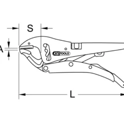 Pince étau 250mm à crémallière Pro 7 KS TOOLS 115.1036