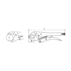 Pince-étau 180 mm multi usage mono serrage Dolex PMS180