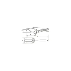 Pince-étau 280 mm pour chalumeau mono serrage Dolex PTR280