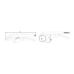 Pince-étau 210 mm puissante mono serrage Dolex PFT210