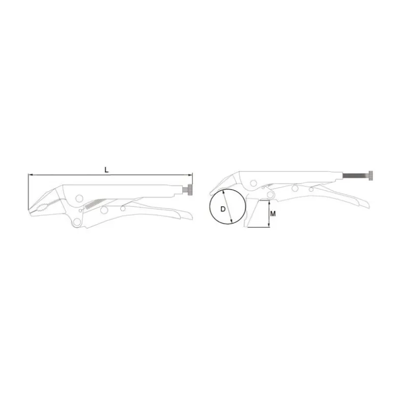 Pince-étau 210 mm puissante mono serrage Dolex PFT210