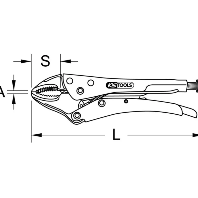 Pince étau à mors en V KS Tools