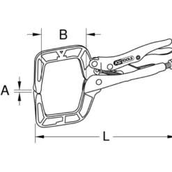 Pince étau pour cornières profondes L 285 mm KS TOOLS 115.1071