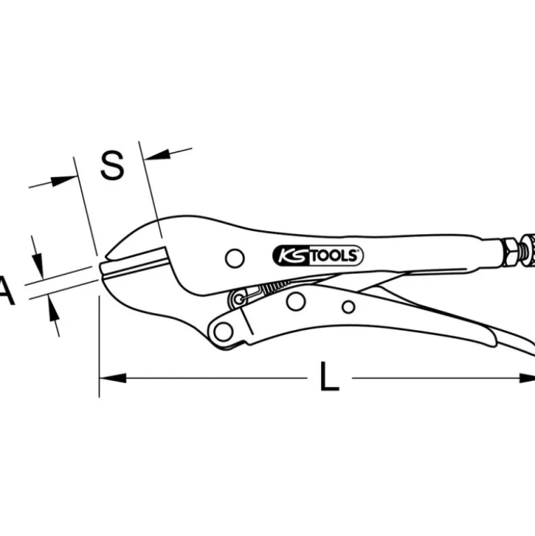 Pince étau pour tubes ronds 0 à 30,5mm, KS Tools - 115.1504