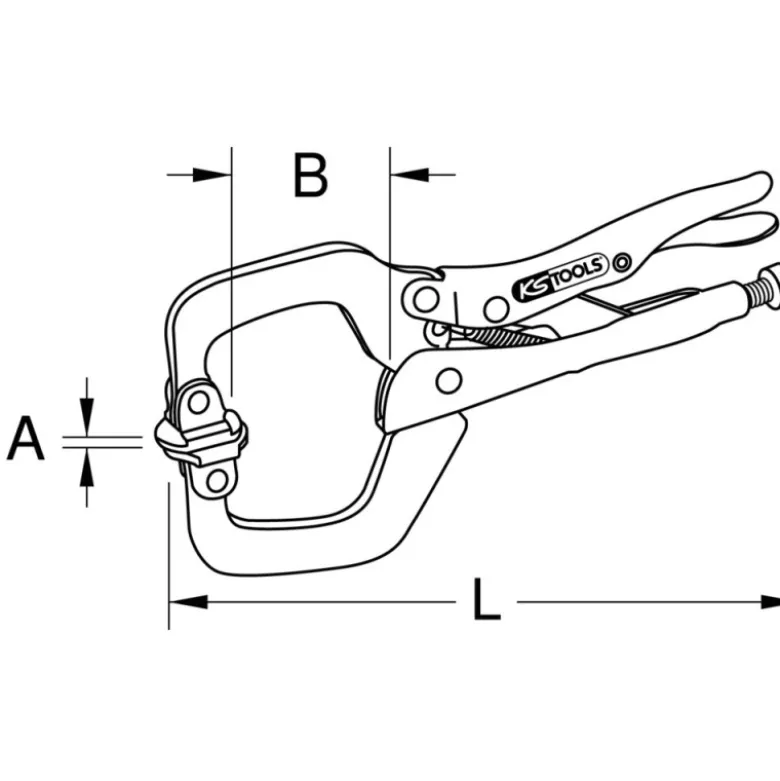 Pince étaux avec mâchoires ajustables KS TOOLS