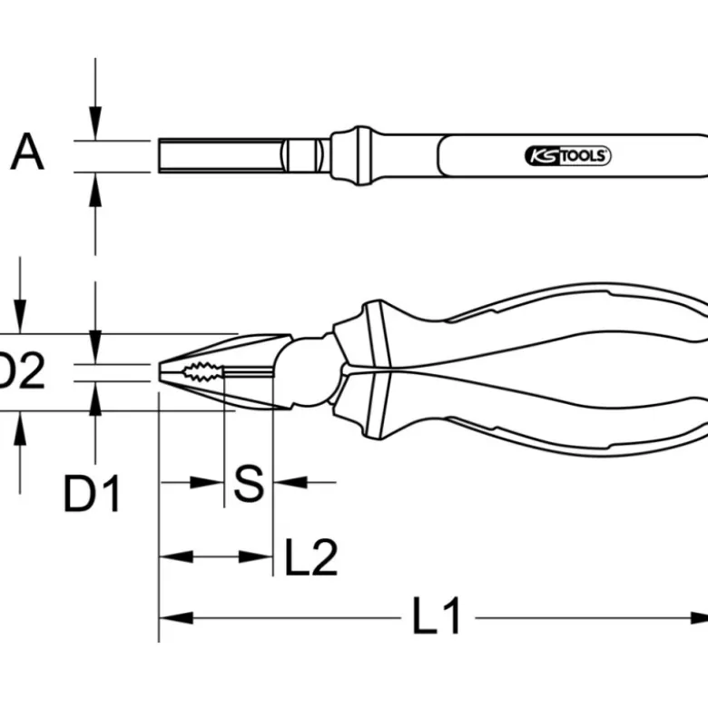 Pince Universelle Isolée 1000v KS TOOLS