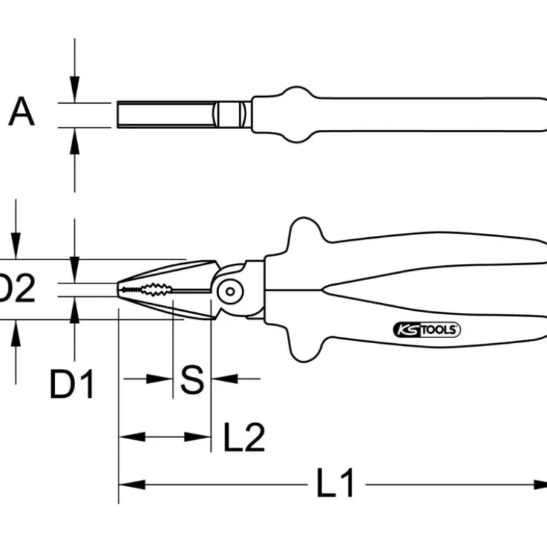 Pince Universelle Isolée 1000V 165 mm KS Tools - 112.1278