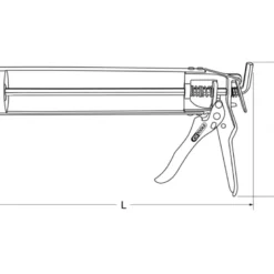 Pistolet squelette avec tige de piston en acier - KS TOOLS 980.1055