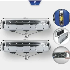 Plateaux magnétiques en inox 65x226mm 2pcs BRILLIANT TOOLS - BT691155