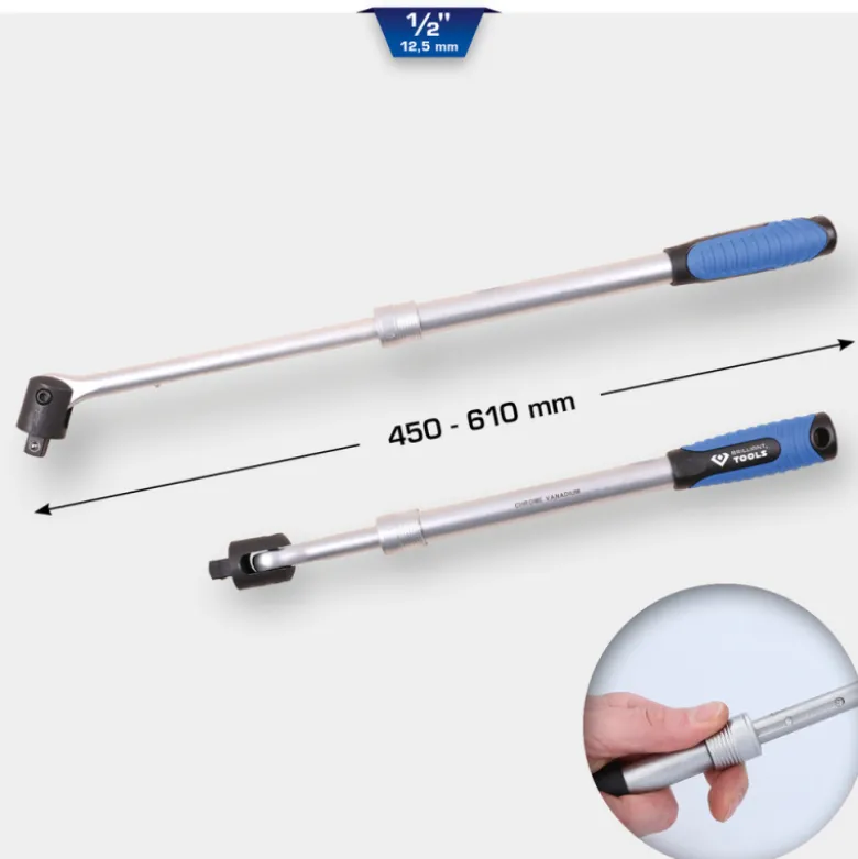 Poignée articulée télescopique 1/2" 450-610mm BRILLIANT TOOLS - BT022401