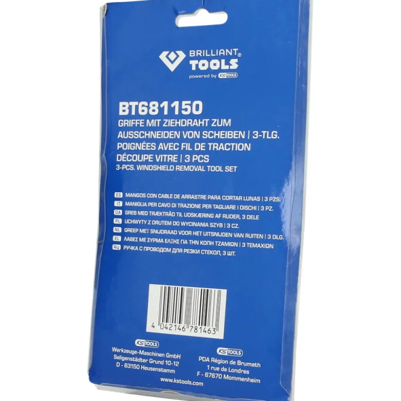 Poignées avec fil pour découpe de joint de vitrage 3pcs BRILLIANT TOOLS - BT681150