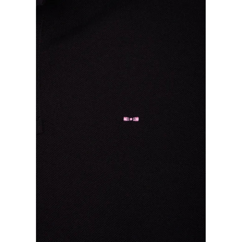 Polo homme Eden Park noir manches courtes CLAS