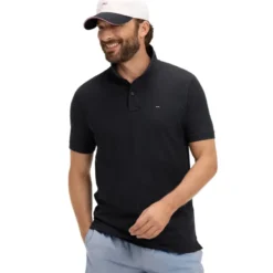 Polo homme Eden Park noir manches courtes CLAS