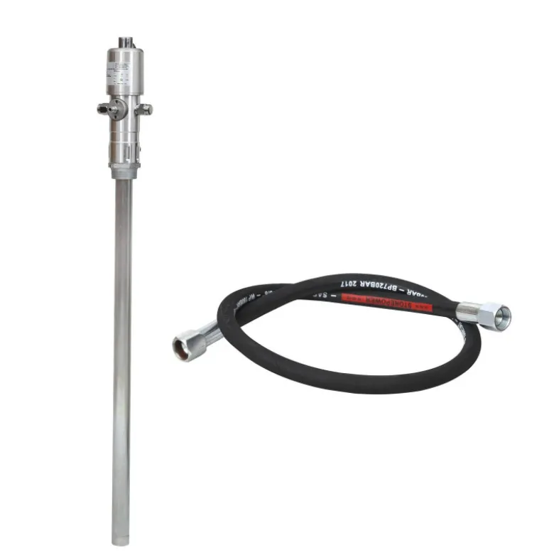 Pompe a huile 3:1 pneumatique+flexible futs 180-220kg CLAS HU 0639N