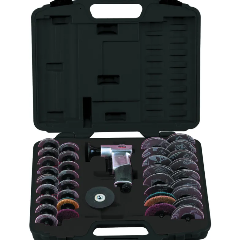 Ponceuse Rotative Revolver 50-75 Mm + 120 Disques - Coffret SAM Outillage - RC163BC