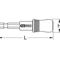 Porte-embouts magnétique 2 en 1 à verrouillage KS TOOLS 514.1126