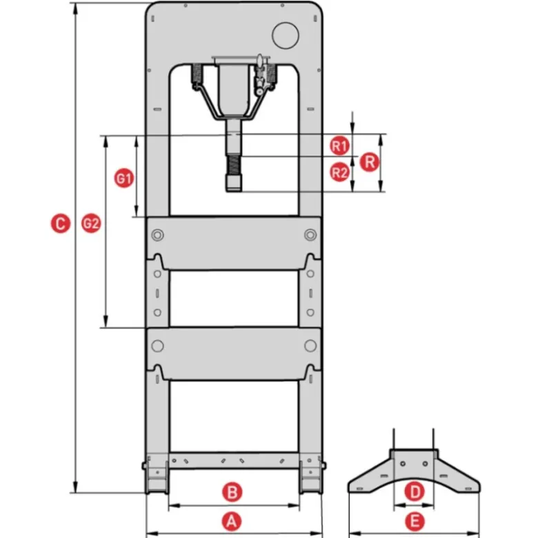Presse D’Atelier Hydraulique 30T Mega - Prb30