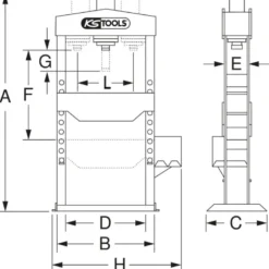 Presse hydraulique motorisée 200T KS TOOLS 160.0118