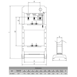 Presse hydro-pneumatique 30t verin coulissant double commande CLAS OH 0931