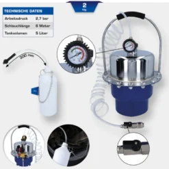 Purgeur de liquide de frein pneumatique avec récipient BRILLIANT TOOLS - BT701260