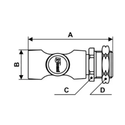 Raccord fileté femelle pour traversée de cloison ISO 6150 B Prevost ISI 062101