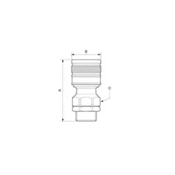 Raccord fileté mâle cylindrique à passage libre (G 1/2 - G 3/4) PREVOST